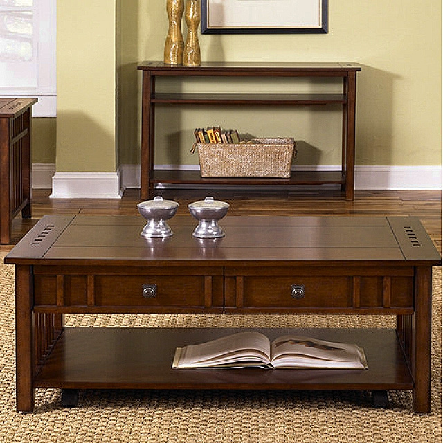 Mission Prairie Cherry Console Table